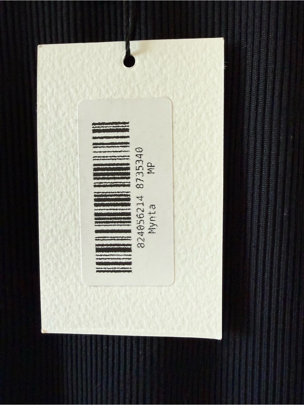 Black Ribbed Drawstring Tank Top - Picture 3 of 6
